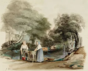 Laundresses, 1830-1899. Creator: Johan Knutson