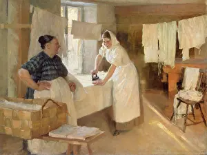 Iron Prints: Laundresses, 1893. Creator: Albert Edelfelt