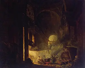 1760s Prints: Laundresses in the Ruins, 1760. Creator: Hubert Robert