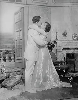 Silent Film Prints: Laura Hall and Orrin Johnson embracing