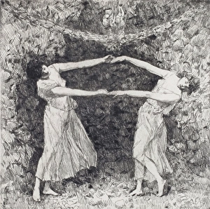 Frederick Childs Hassam Prints: The Laurel Dance, 1915. Creator: Frederick Childe Hassam