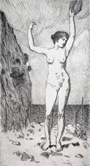 Frederick Childs Hassam Prints: The Laurel Wreath, 1907. Creator: Frederick Childe Hassam
