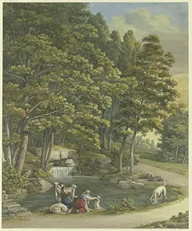 Washing Prints: Lauter spring in the park at Weimar, 1805. Creator: Georg Melchior Kraus
