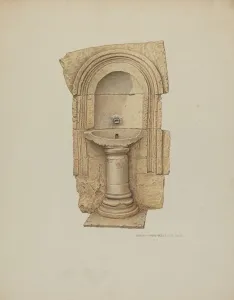Campbell Gerke Rose Prints: Lavabo, c. 1940. Creator: Rose Campbell-Gerke