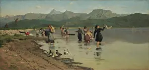 Washerwoman Prints: Lavandaie a Torre del lago (Washerwomen at Torre del Lago)