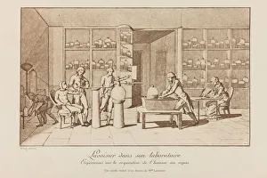 Lavoisier Prints: Lavoisier in his laboratory, Early 19th cen