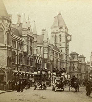 Law Courts, Strand, London, late 19th century.Artist: London Stereoscopic & Photographic Co