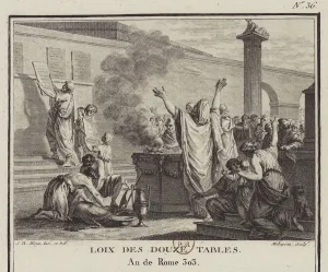 Justice Prints: The Law of the Twelve Tables (Leges Duodecim Tabularum or Duodecim Tabulae), 1799