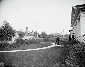Club House Prints: Front lawn of officers club, National Cash Register [Company]