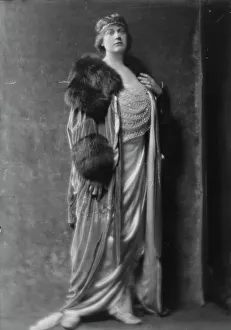 Beads Prints: Lawton, Mary, Miss, portrait photograph, 1915. Creator: Arnold Genthe