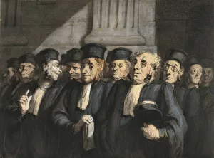 Counsel Prints: The Lawyers for the Prosecution, Early 1860s. Artist: Daumier, Honore (1808-1879)