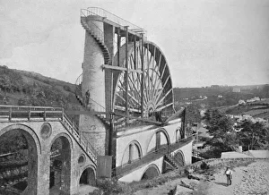 Engineering Prints: Laxey Wheel, Isle of Man, c1896. Artist: Chester Vaughan