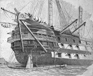 Transatlantic Gallery: The Laying of the Atlantic Cable, 1857: H.M.S. Agamemnon... (1901). Creator: Unknown