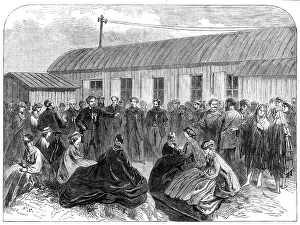 Telegraph Cable Prints: Laying of the Atlantic Telegraph Cable: Sir Robert Peel addressing bystanders