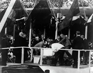 Laying of the cornerstone of the Pan American Union Building, Washington D.C. 1908 Creator: Frances Benjamin Johnston