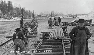 Creek Prints: Laying first rails of new U.S. railroad at Ship Creek
