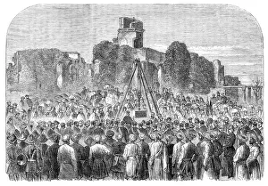 Revolt Of 1857 Prints: Laying the first stone of the Lucknow Memorial, 1864. Creator: Unknown