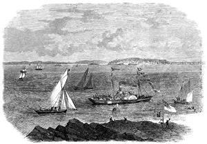 Bunting Prints: Laying the foundation-stone of Brean Down Breakwater