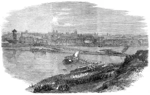 Laying Prints: Laying the Foundation-Stone of the new bridge at Prague, 1865. Creator: Unknown