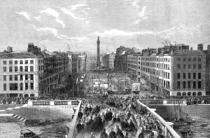Vanishing Point Prints: Laying the foundation-stone of the O'Connell Monument in Sackville-street