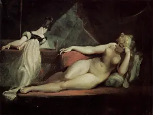 Reclining Prints: Laying Nude and piano player, 1799. Creator: Henry Fuseli