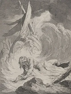 Aveline Pierre Prints: Lazarille ason retour des Indes fait n aufrage... ca. 1717-60