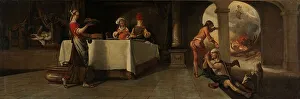 Licking Prints: Lazarus and the Rich Man, 1661. Creator: Barent Fabritius