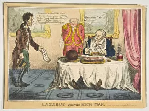 Greed Gallery: Lazarus and the Rich Man, 1830. Creator: Unknown