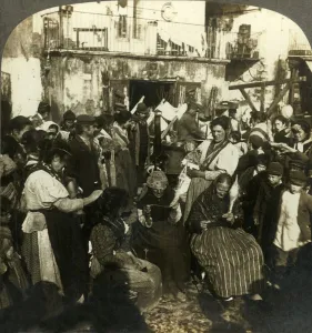 Elderly Prints: The Lazzaroni, as they live in the streets of Naples, Italy, c1909. Creator: Unknown