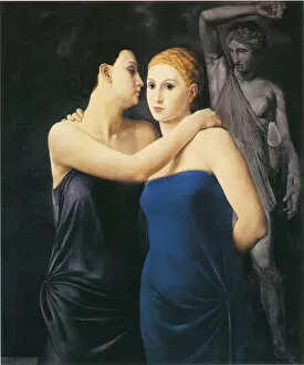 Erotic Art Gallery: Le amiche (The friends), 1924. Creator: Oppi, Ubaldo (1889-1942)
