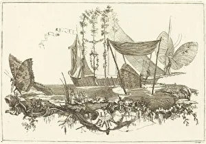 Bathing Hut Prints: Le Bain, in or after 1756. Creator: Charles-Germain de Saint-Aubin