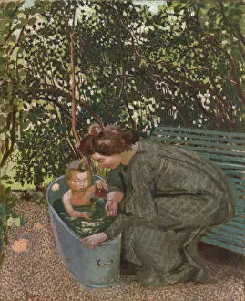 Mother And Child Collection: Le Bain en plein air, 1904. Creator: Denis, Maurice (1870-1943)