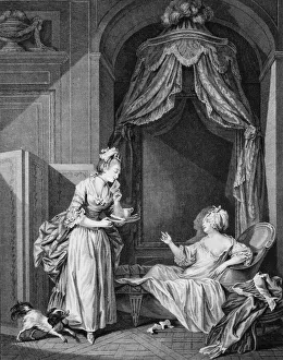 Letter Prints: Le Bain (the Bath), 1774. Creator: Antoine Louis Romanet