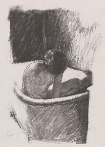 Mistress Prints: Le Bain (The bath). From: Les Peintres Lithographes de Manet à Matisse: Album d