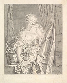 Augustin Of Saint Aubin Gallery: Le Baiser Envoye(Blowing a Kiss). Creator: Augustin de Saint-Aubin