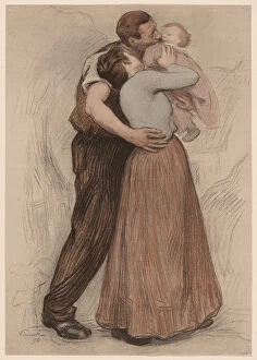 Tenderness Gallery: Le Baiser (The Kiss), 1898. Creator: Prouvé, Victor (1858-1943)