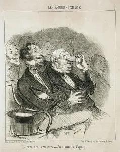Opera De Paris Prints: Le Banc des Amateurs, 1852. Creator: Honore Daumier
