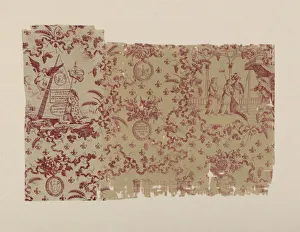 Le Bastille Demolite(Fall of the Bastille) (Furnishing Fabric), England, c. 1790