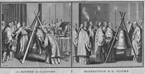 Baptising Gallery: Le Bateme de la Cloche and Benediction de la Cloche, 1724. Creator: Bernard Picart