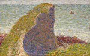 Le Bec du Hoc, Grandcamp (Study), 1885. Artist: Seurat, George Pierre (1859-1891) Le Bec du Hoc, Grandcamp (Study), 1885. Artist: Seurat, George Pierre (1859-1891)