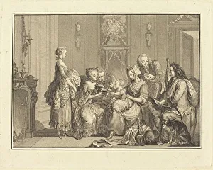 Eisen Charles Dominique Joseph Prints: Le belle nourrice. Creators: Joseph de Longueil, Charles Eisen
