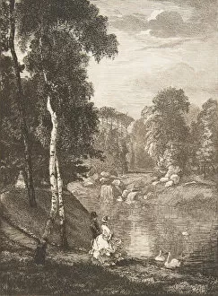 Ile De France Gallery: Le Bois de Boulogne, 1857. Creator: Felix Bracquemond