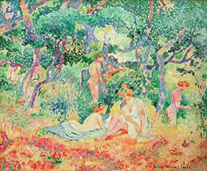Postimpressionism Collection: Le Bois ou Nu sous bois, 1906-1907. Creator: Cross, Henri Edmond (1856-1910)