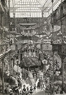 Le Bon Marché: Grand Central Staircase, 1892. Creator: Anonymous