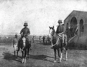 Brigadier General Prints: le brigadier-general anglais Cunliffe (a droite) et son chef d'etat-major