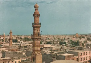 Minarets Prints: Le Caire a vol d'oiseau; Le Nord-Est Africain, 1914. Creator: Unknown