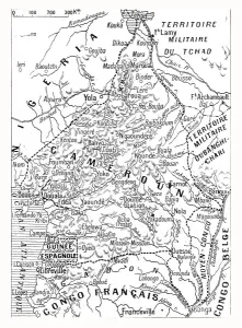 Cameroon Prints: Le Cameroun Francais; Carte du Cameroun franco-britannique, 1916. Creator: Unknown
