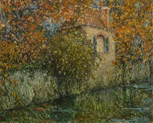 Pavilion Prints: Le Canal et le pavillon, 1916. Creator: Le Sidaner, Henri (1862-1939)