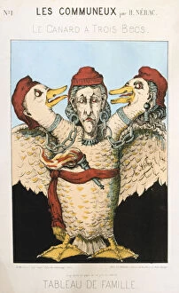 Le Canard a Trois Becs, cartoon relating to the Paris Commune, 1871. Artist: H Nerac