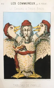 Bizarre Prints: Le Canard a Trois Becs, cartoon relating to the Paris Commune, 1871. Artist: H Nerac